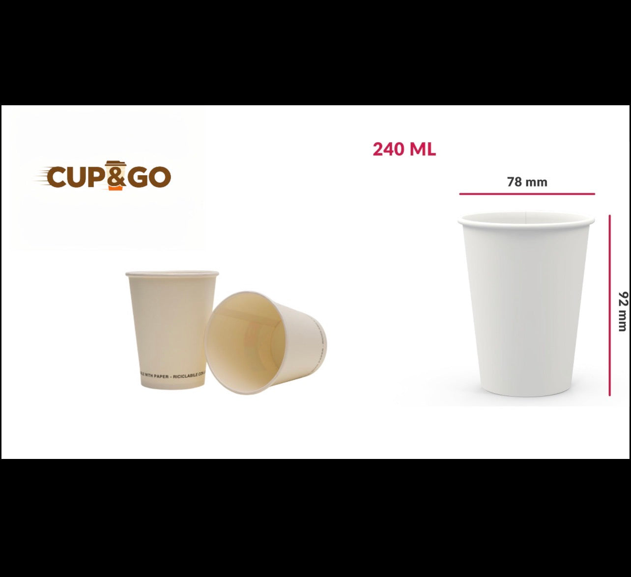 Bicchiere da cappuccino 240ml